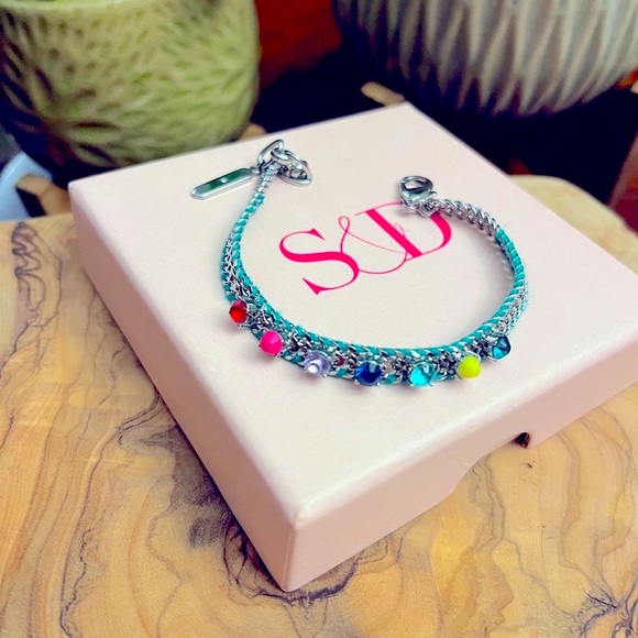 Stella & Dot Rainbow Friendship Bracelet, NWOT, colorful! - Picture 4 of 11